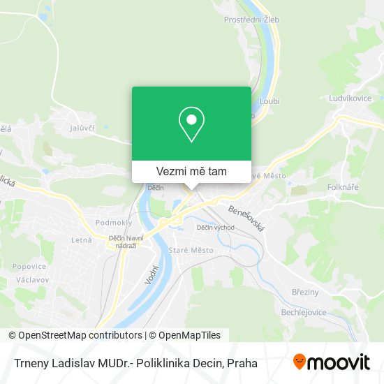 Trneny Ladislav MUDr.- Poliklinika Decin mapa