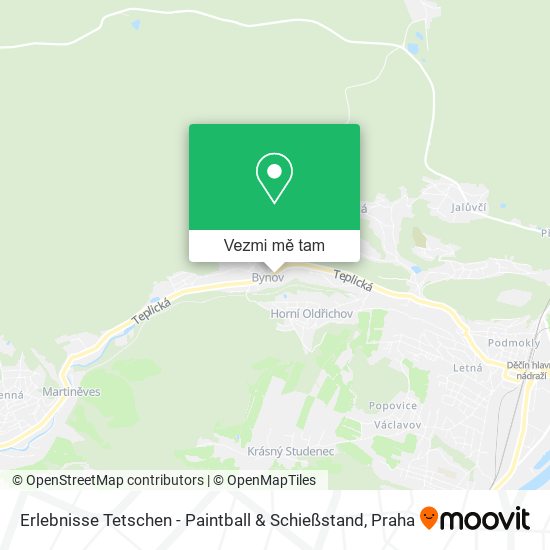 Erlebnisse Tetschen - Paintball & Schießstand mapa