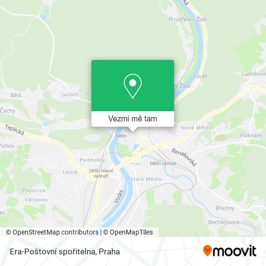 Era-Poštovní spořitelna mapa