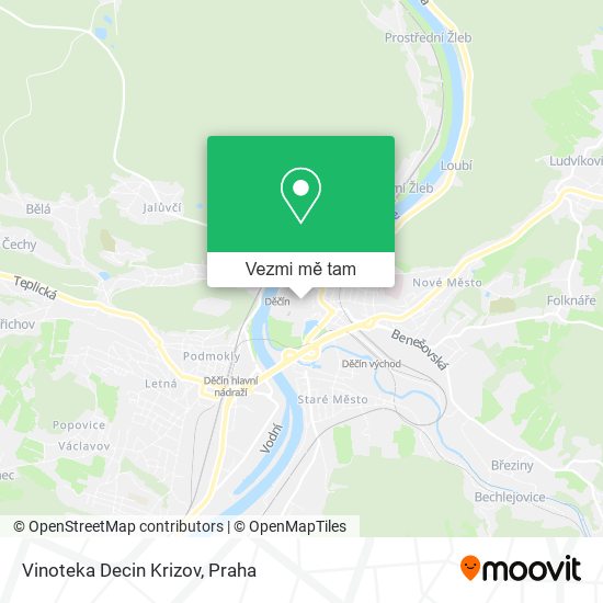 Vinoteka Decin Krizov mapa