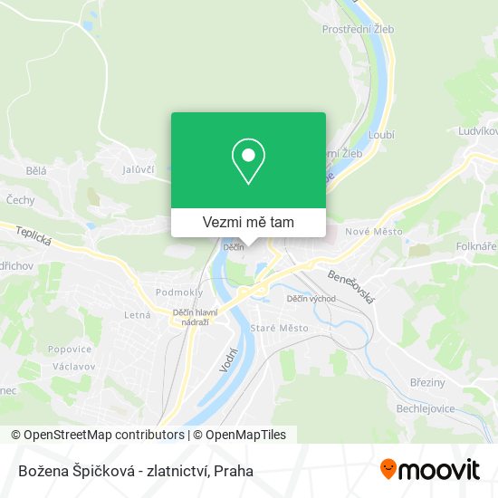 Božena Špičková - zlatnictví mapa