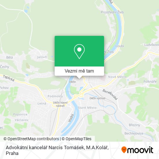 Advokátní kancelář Narcis Tomášek, M.A.Kolář mapa