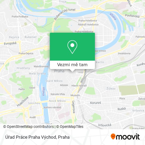 Úřad Práce Praha Východ mapa