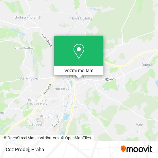 Čez Prodej mapa