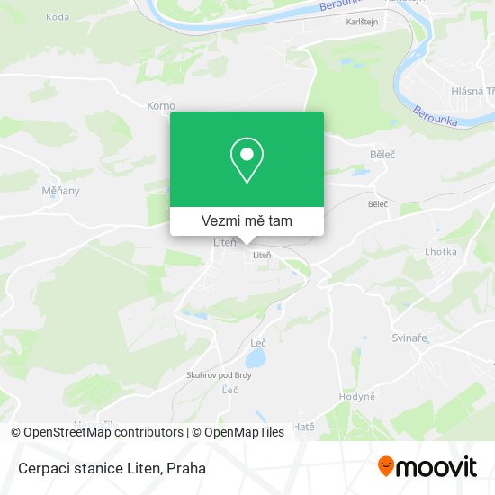 Cerpaci stanice Liten mapa