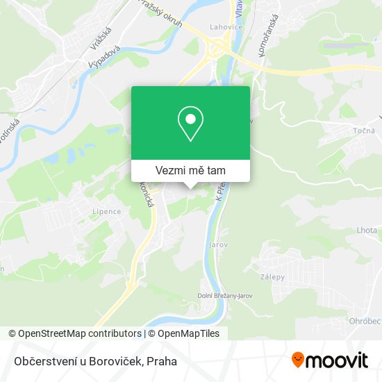 Občerstvení u Boroviček mapa