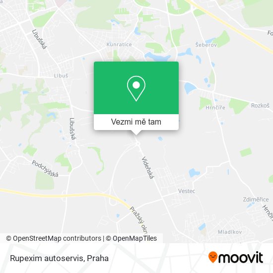 Rupexim autoservis mapa