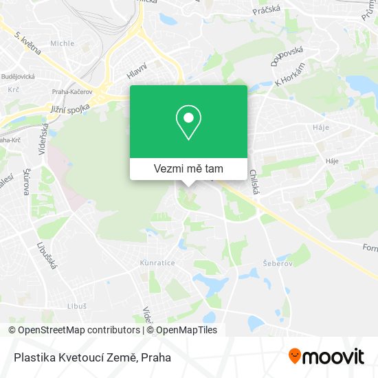 Plastika Kvetoucí Země mapa