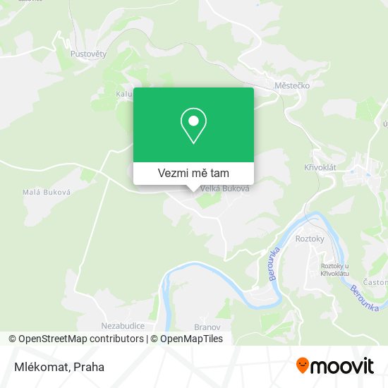 Mlékomat mapa