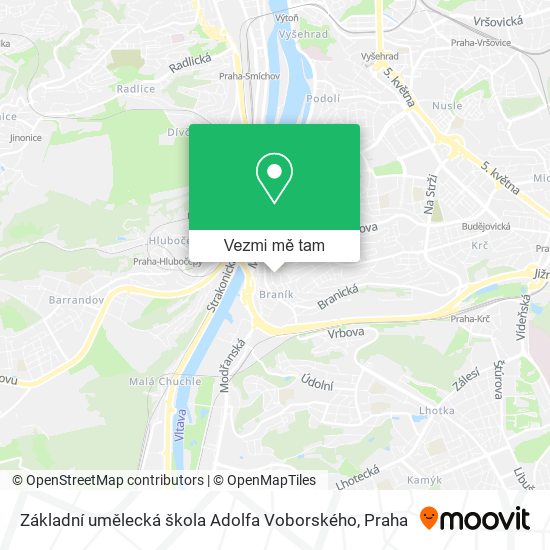 Základní umělecká škola Adolfa Voborského mapa