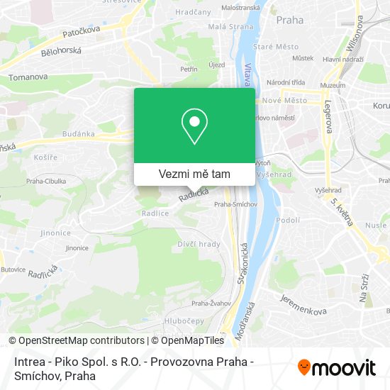 Intrea - Piko Spol. s R.O. - Provozovna Praha - Smíchov mapa