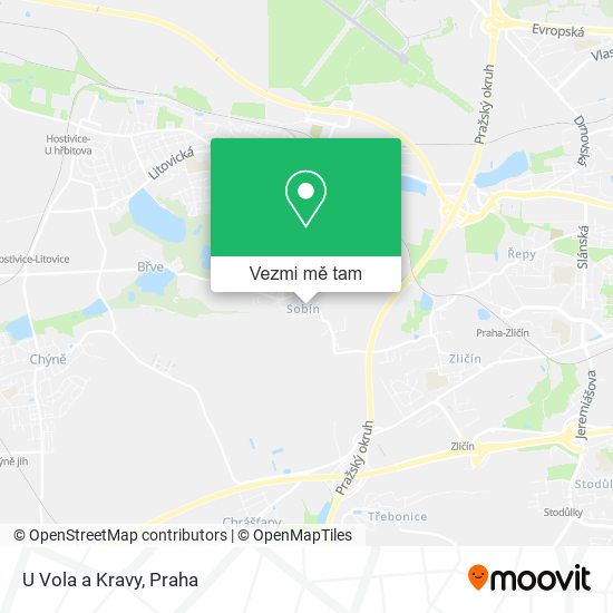 U Vola a Kravy mapa