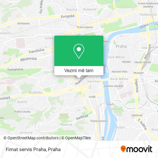 Fimat servis Praha mapa