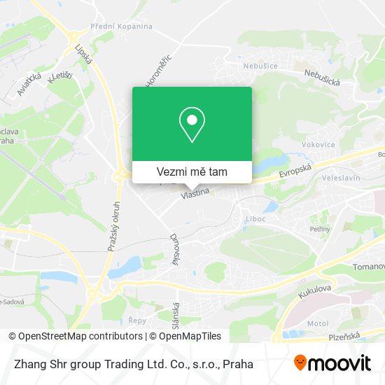 Zhang Shr group Trading Ltd. Co., s.r.o. mapa