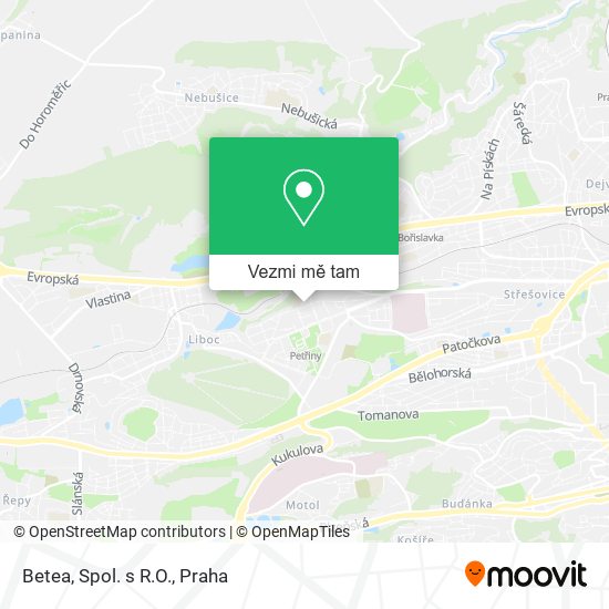 Betea, Spol. s R.O. mapa