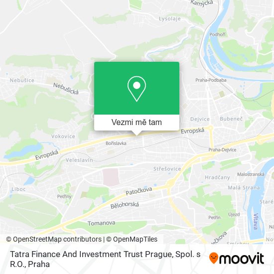 Tatra Finance And Investment Trust Prague, Spol. s R.O. mapa