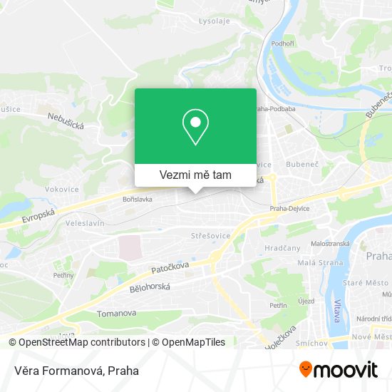 Věra Formanová mapa