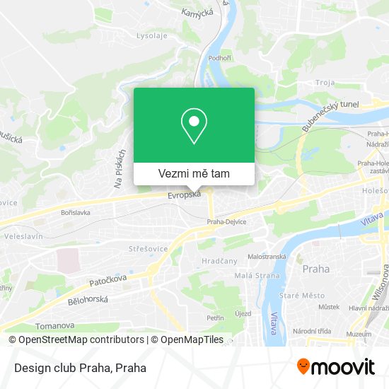 Design club Praha mapa