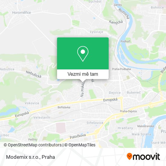 Modemix s.r.o. mapa