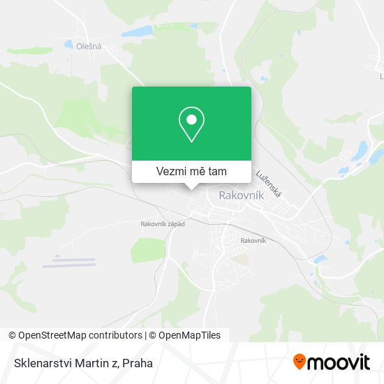 Sklenarstvi Martin z mapa