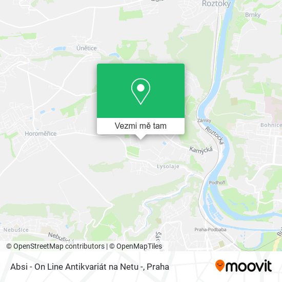 Absi - On Line Antikvariát na Netu - mapa