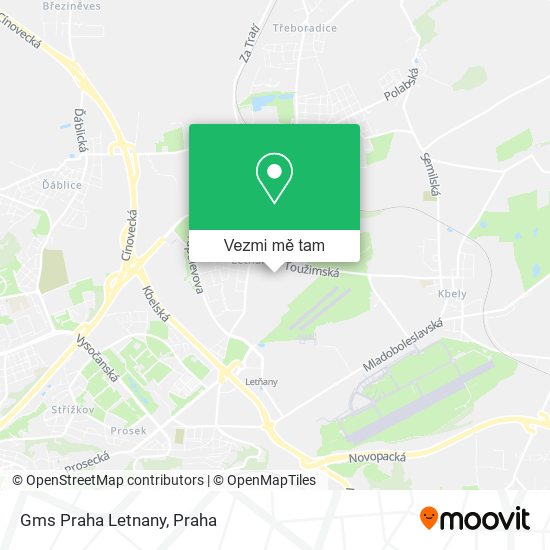 Gms Praha Letnany mapa