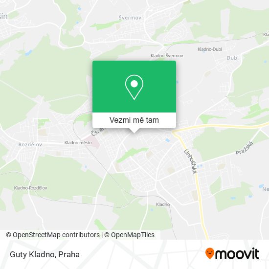 Guty Kladno mapa