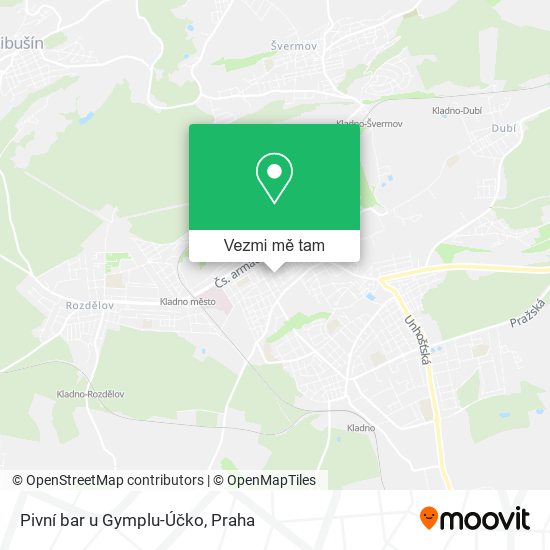 Pivní bar u Gymplu-Účko mapa