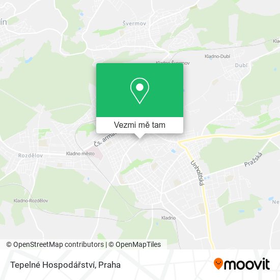 Tepelné Hospodářství mapa