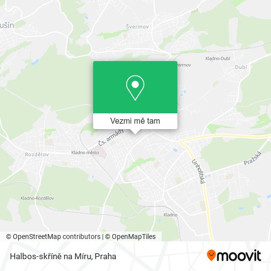 Halbos-skříně na Míru mapa