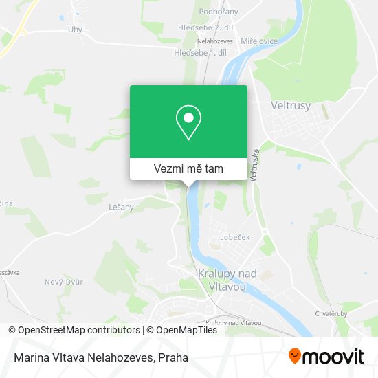 Marina Vltava Nelahozeves mapa