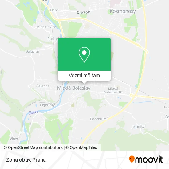 Zona obuv mapa