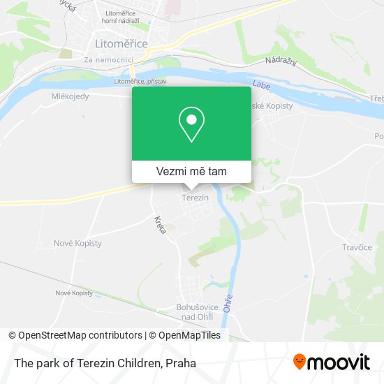 The park of Terezin Children mapa