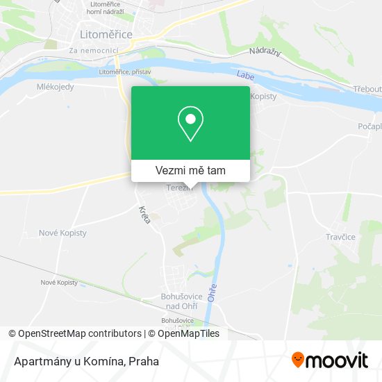 Apartmány u Komína mapa