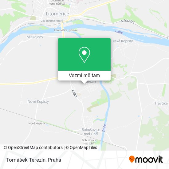Tomášek Terezín mapa