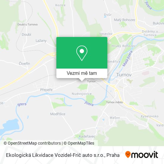 Ekologická Likvidace Vozidel-Frič auto s.r.o. mapa