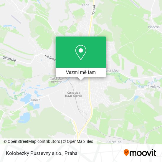 Kolobezky Pustevny s.r.o. mapa