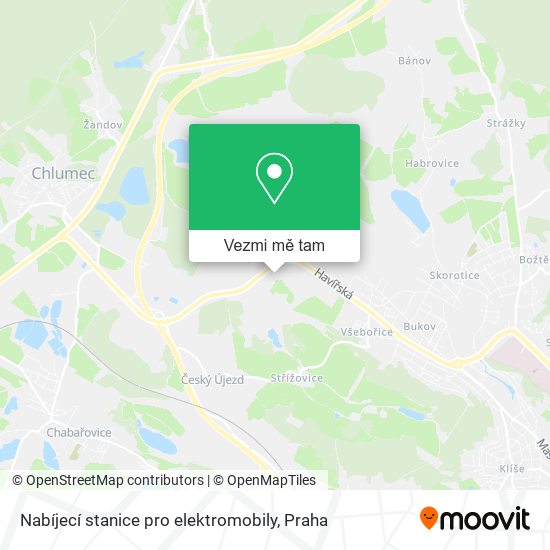 Nabíjecí stanice pro elektromobily mapa