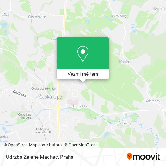 Udrzba Zelene Machac mapa