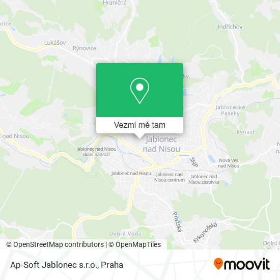 Ap-Soft Jablonec s.r.o. mapa