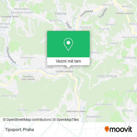 Tipsport mapa