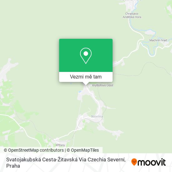 Svatojakubská Cesta-Žitavská Via Czechia Severní mapa
