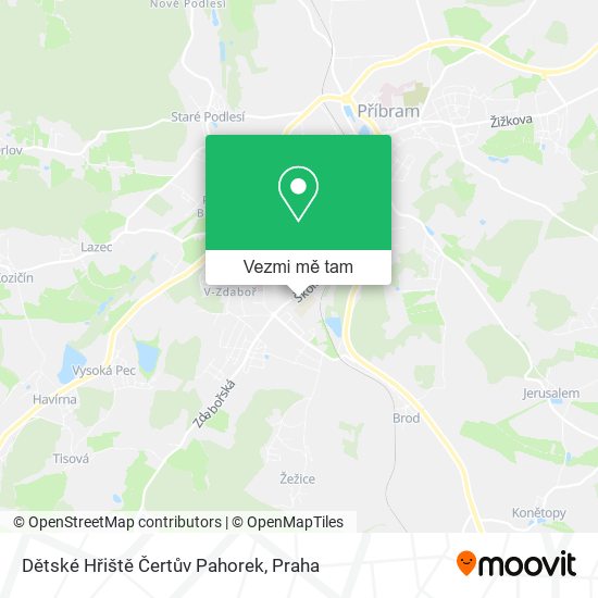Dětské Hřiště Čertův Pahorek mapa