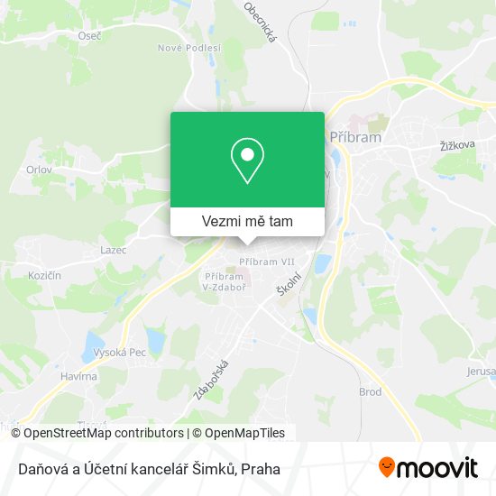 Daňová a Účetní kancelář Šimků mapa