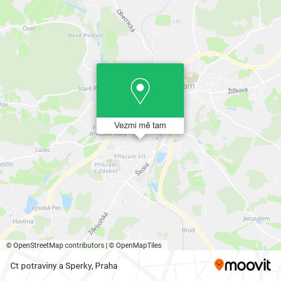 Ct potraviny a Sperky mapa