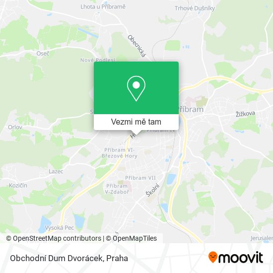 Obchodní Dum Dvorácek mapa