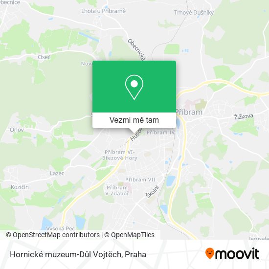 Hornické muzeum-Důl Vojtěch mapa