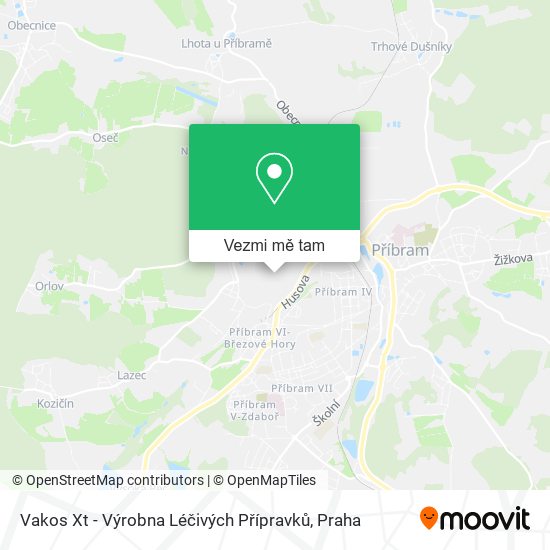 Vakos Xt - Výrobna Léčivých Přípravků mapa