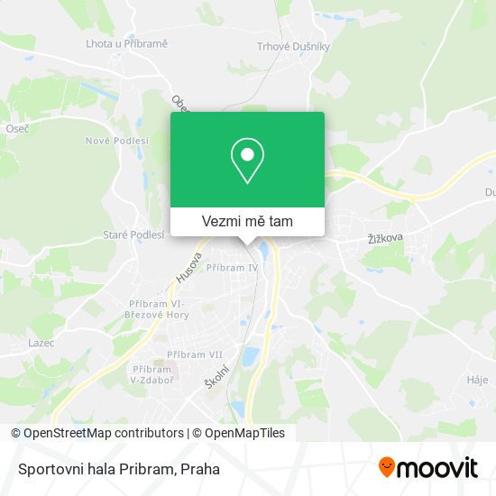 Sportovni hala Pribram mapa