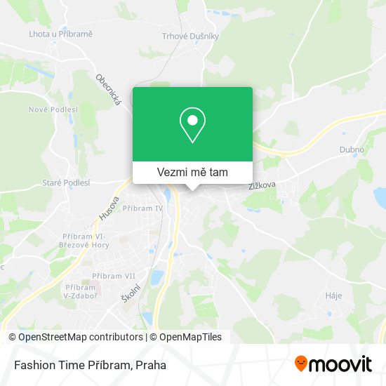 Fashion Time Příbram mapa